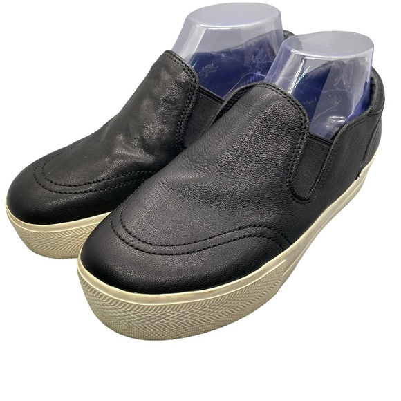 Ash Leather Platform Loafers Black White‎ Sole Euro 38 - Picture 1 of 9